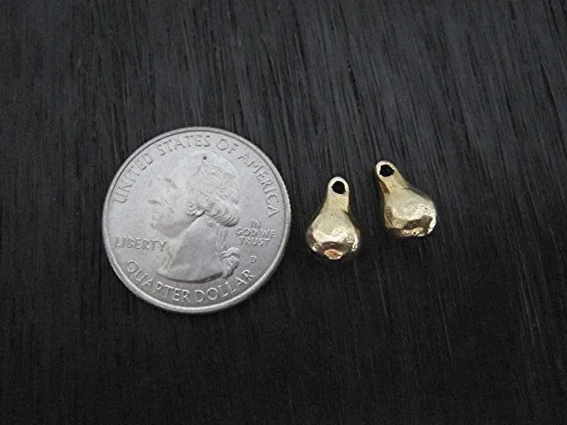 Artisan Drop Charm and Pendant in Gold Bronze (one charm)