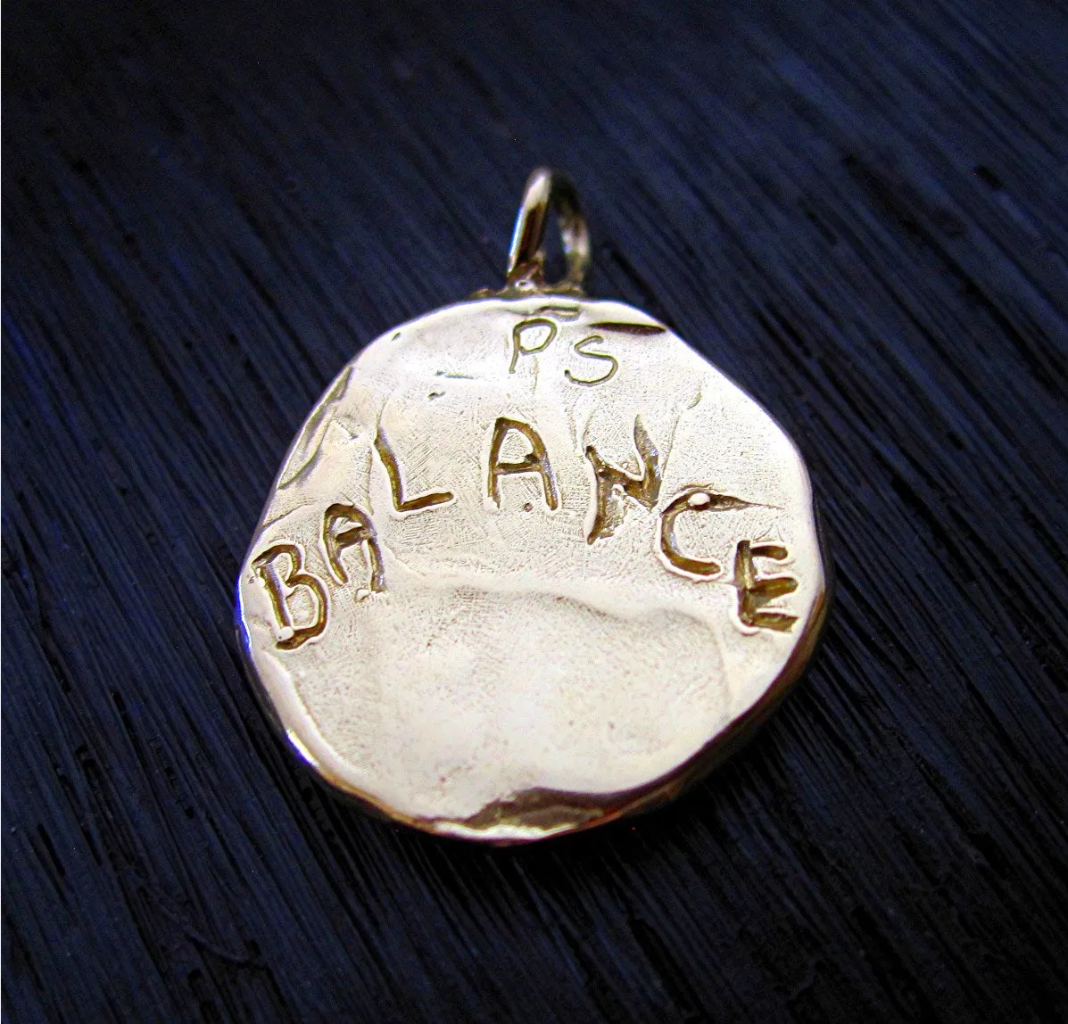 Artisan Gold Bronze Balance Symbol Pendant and Charm