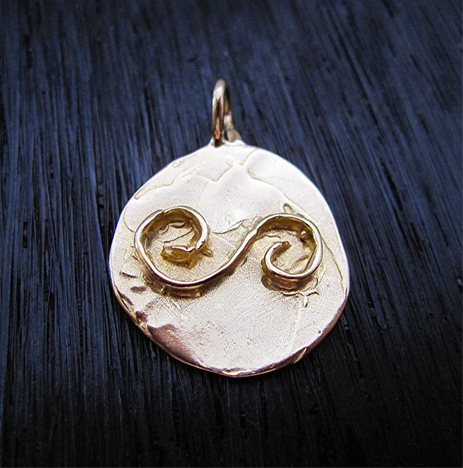 Artisan Gold Bronze Balance Symbol Pendant and Charm