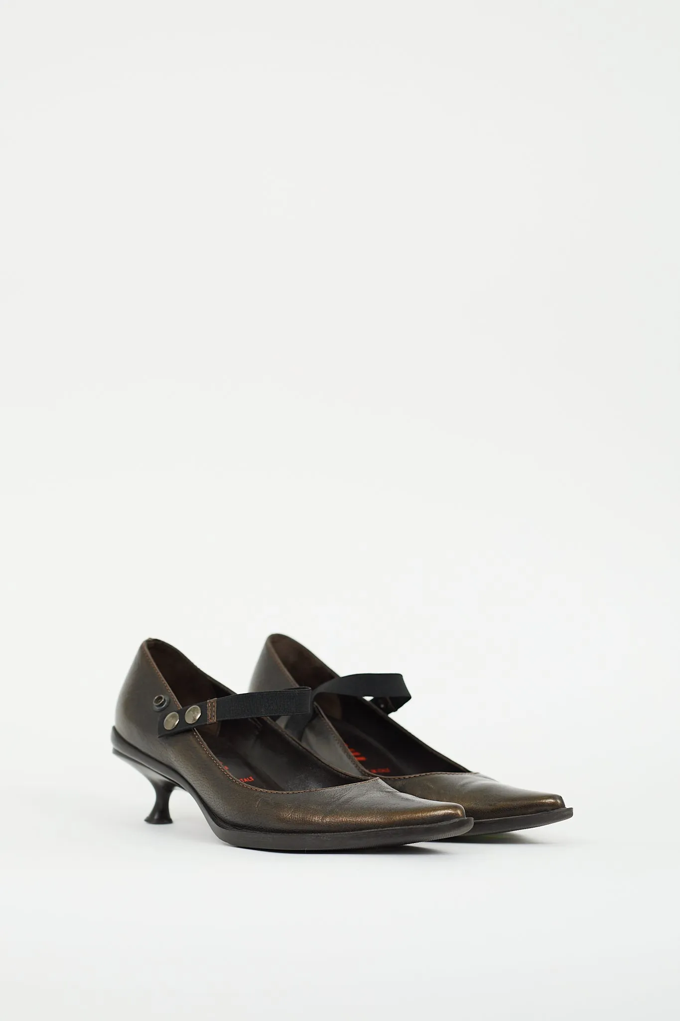 Bronze Leather Mary Jane Pump