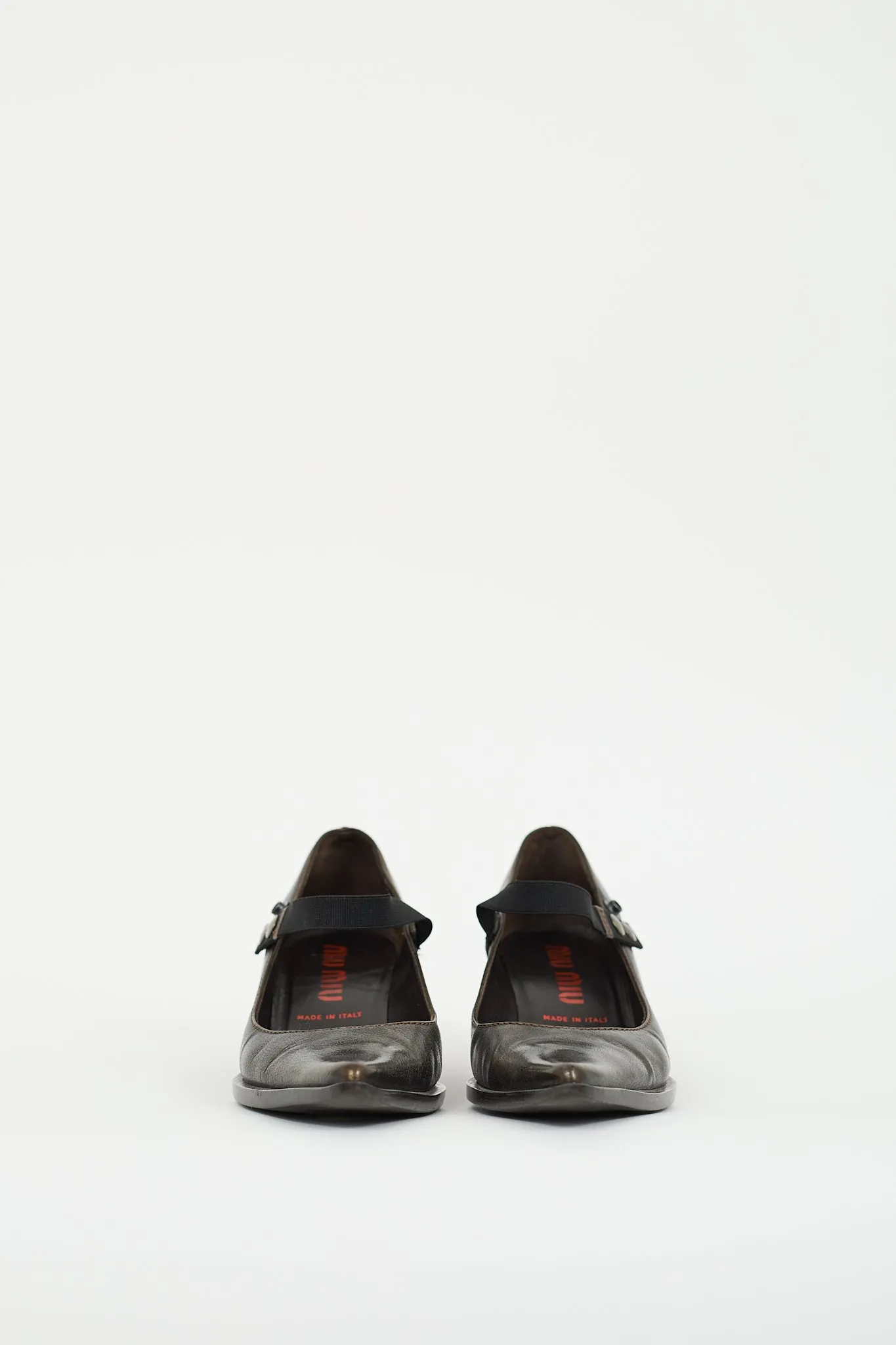 Bronze Leather Mary Jane Pump