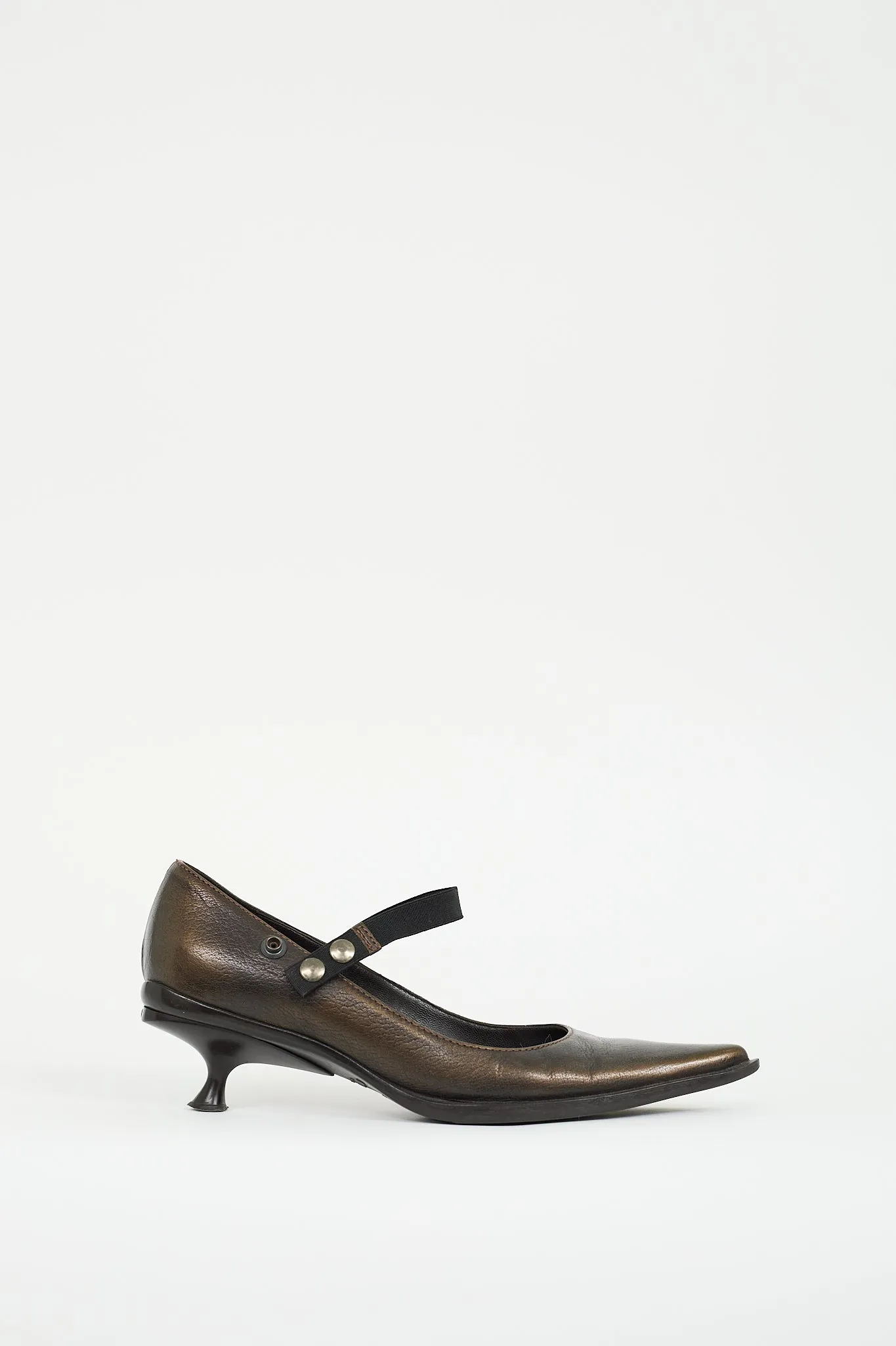 Bronze Leather Mary Jane Pump