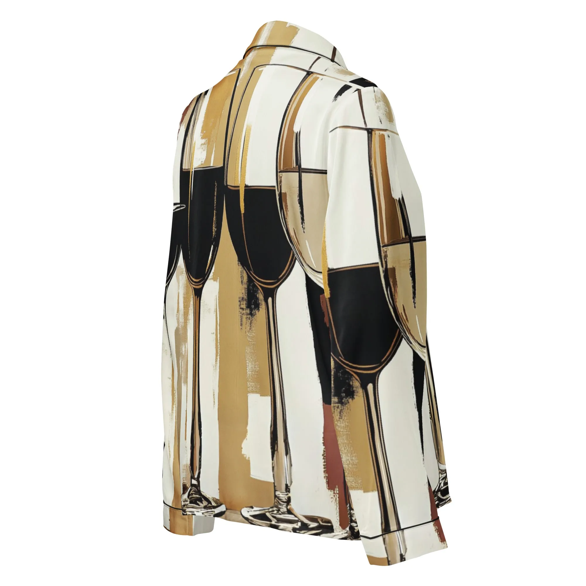 DUO MODERN "Luxe Vino" Women’s Long Sleeve Pajama Top