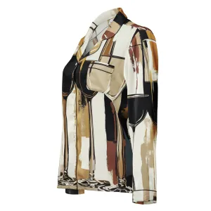 DUO MODERN "Luxe Vino" Women’s Long Sleeve Pajama Top