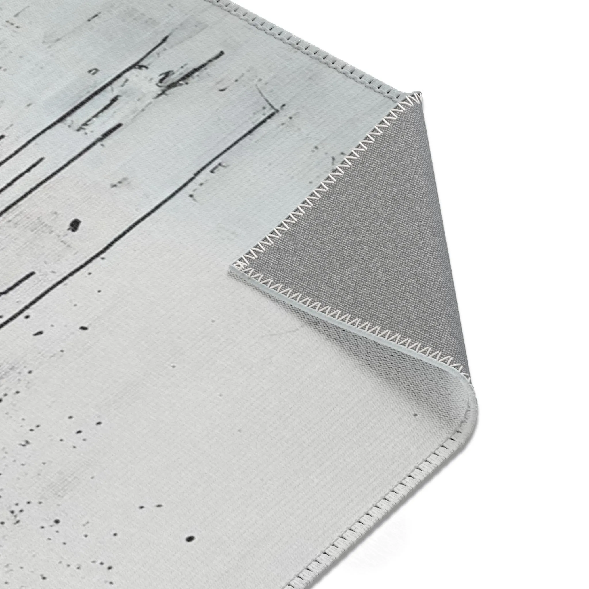 DUO MODERN "Modern Abstract Area Rug - Minimalist Black and White