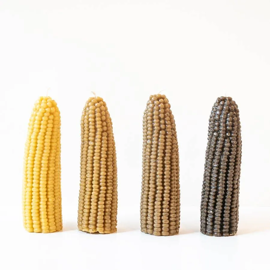 Happy Organics BEESWAX CORN CANDLE