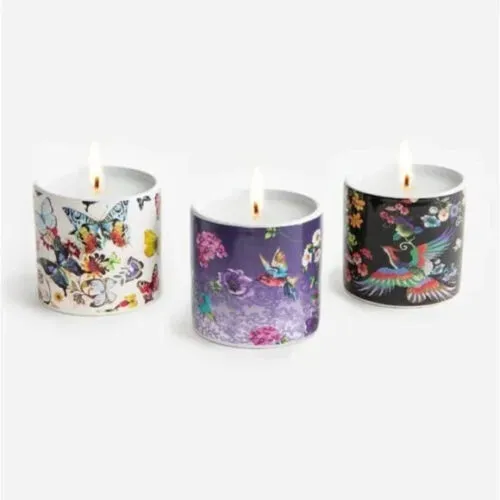 Johnny Was Fine Set of 3 VOTIVE CANDLES Candle three Natural Soy Multi New