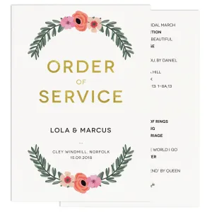 Modern Botanical Order Of Service