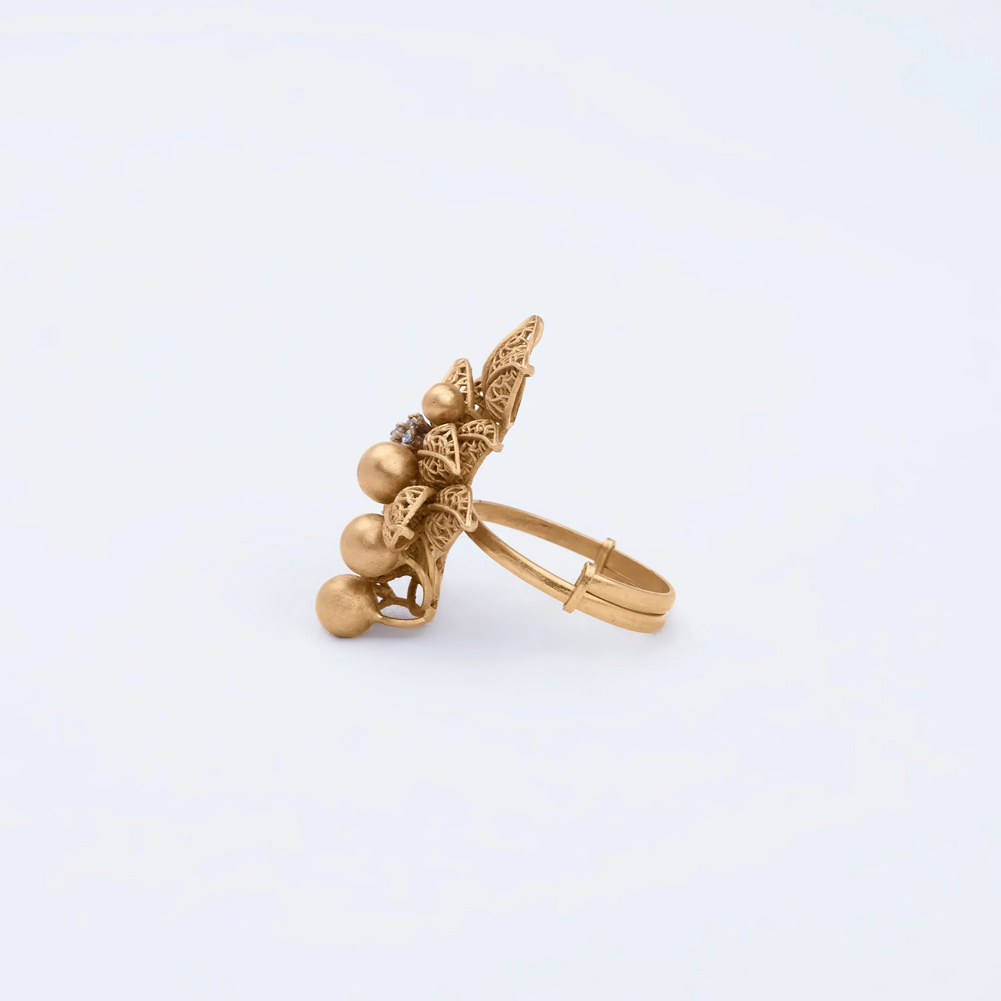 Modern Floral Cluster Ring