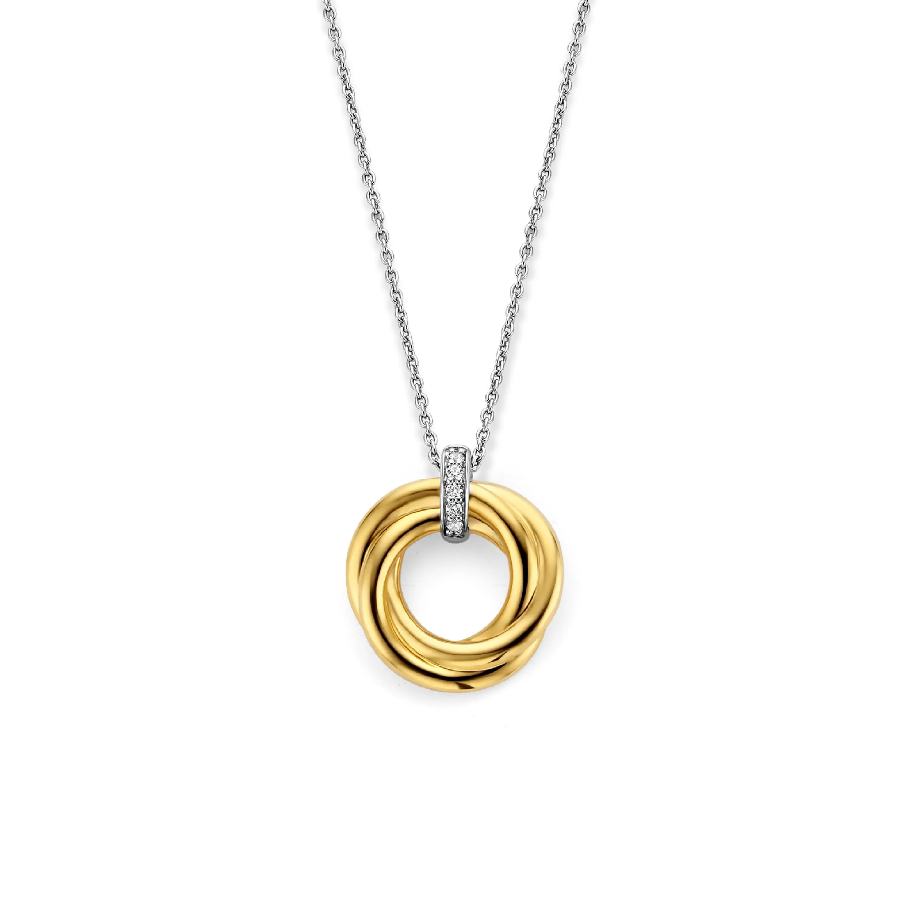 Modern Trinity Golden Necklace