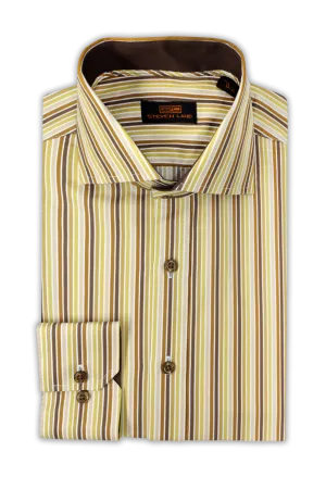 Steven Land Dress Shirt | Frasier | Semi Spread Collar | 80s-Two ply 100% Cotton
