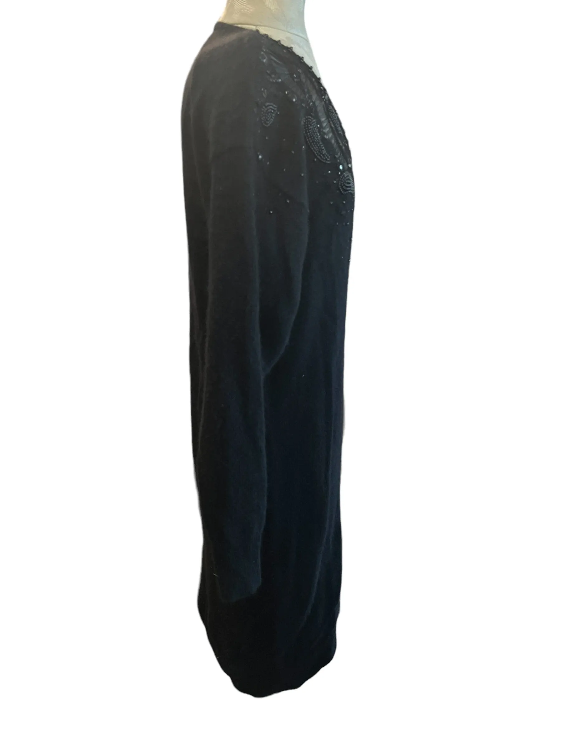 Vintage 80’s black lambswool sweater dress M