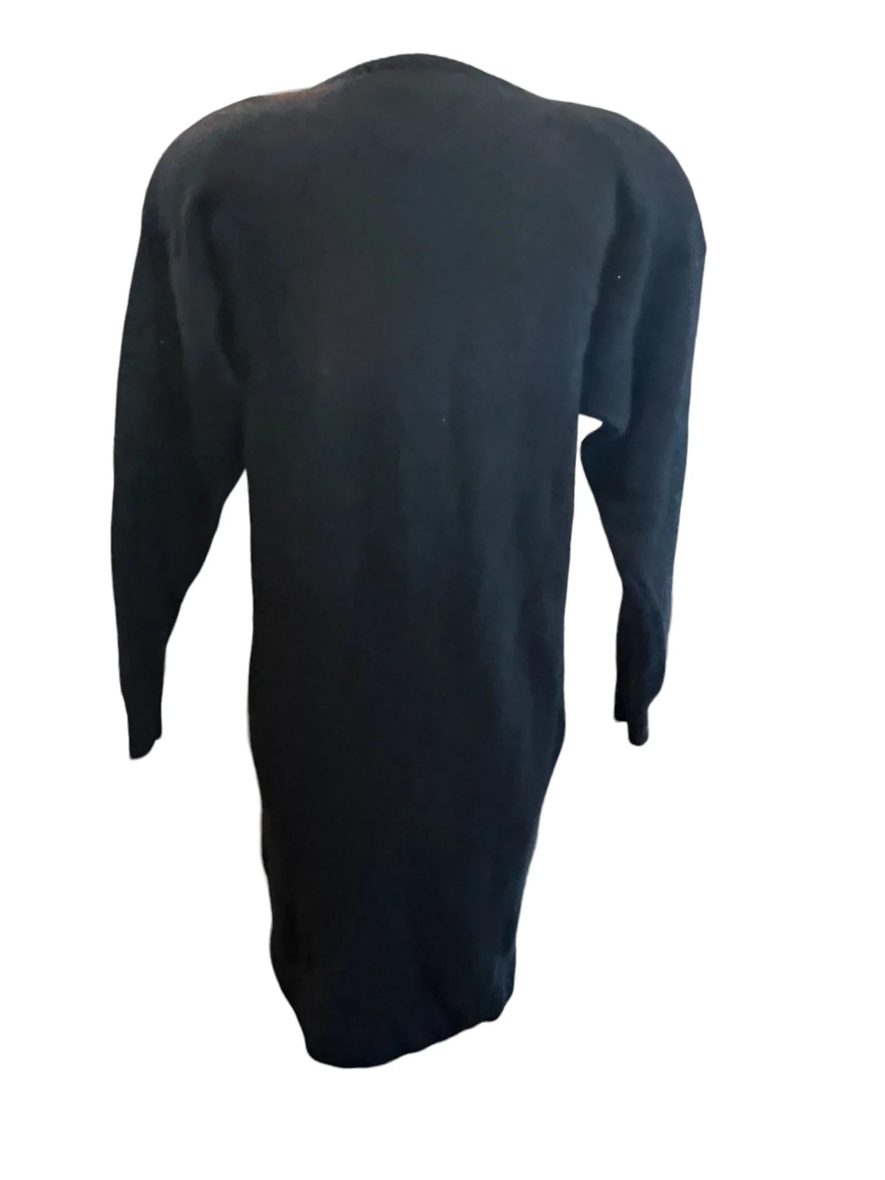 Vintage 80’s black lambswool sweater dress M